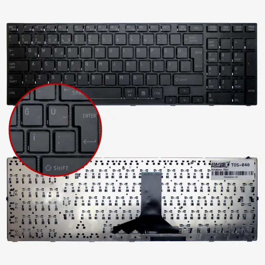 Toshiba 9Z.N4YBC.001, 9Z.N4YBC.00T Notebook Klavye (Siyah TR)