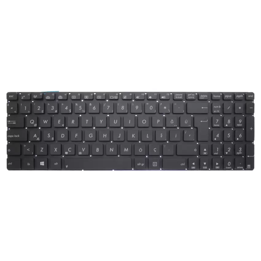 Asus N750J, N76VB Klavye Işıklı (Siyah TR)
