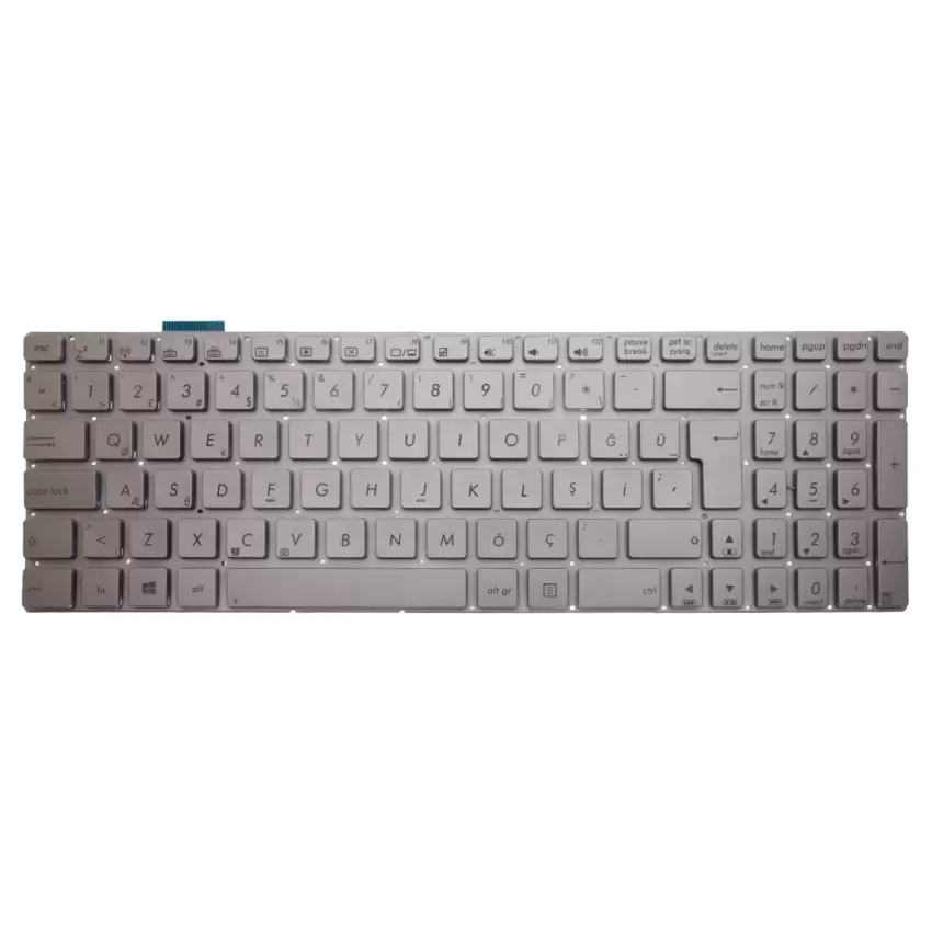 Asus N56VZ-S4225D, N56VZ-S4255H, N56VZ-S4257H Klavye (Gümüş TR)