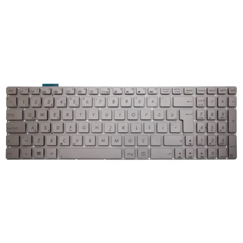 Asus N750J, N76VB Klavye (Gümüş TR)