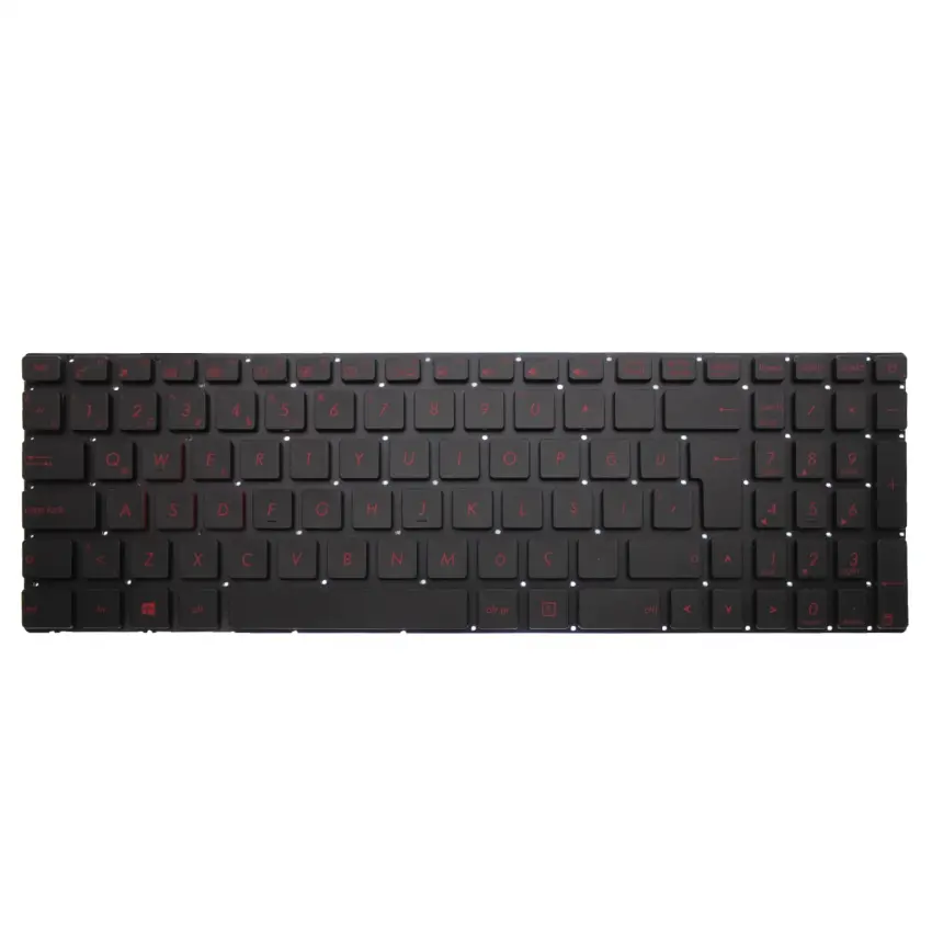 Asus R555, R555J, R555JB, R555JW Notebook Klavye Işıklı (Siyah TR)