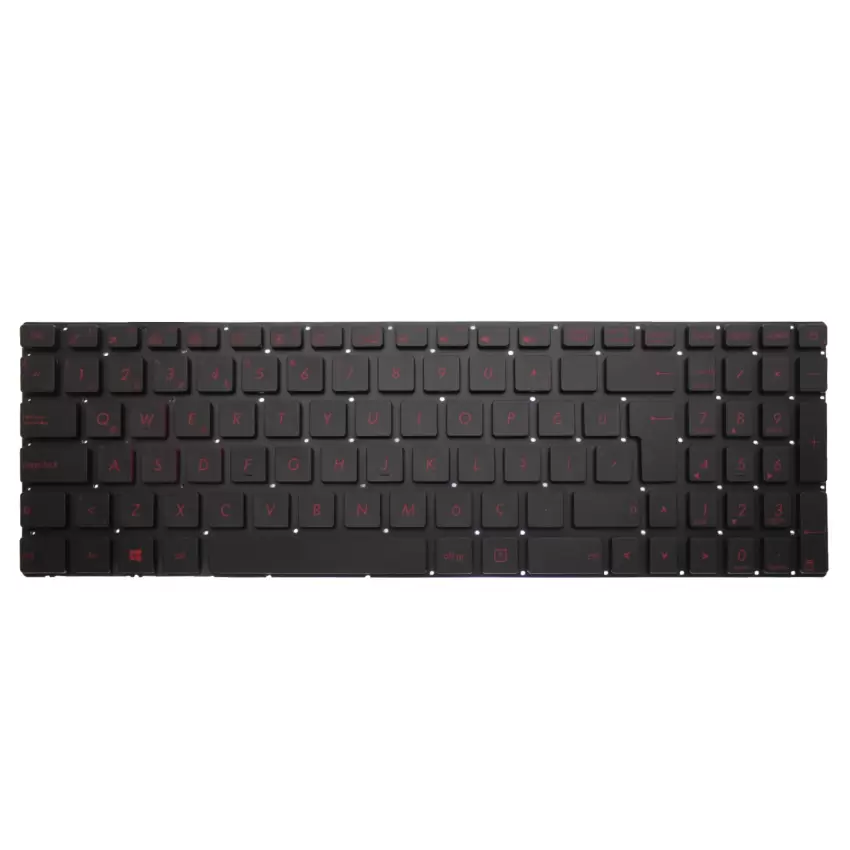 Asus VivoBook Pro N752V, N752VW, N752VX Notebook Klavye Işıklı (Siyah TR)