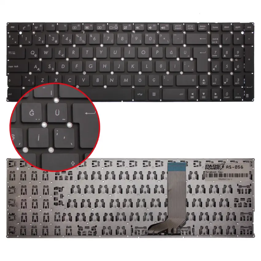 Asus 13N0-UAA0111 Notebook Klavye (Siyah TR)