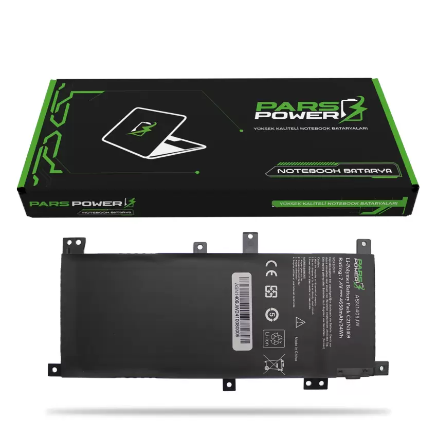 Asus C21N1401 Batarya - Pil (Pars Power)