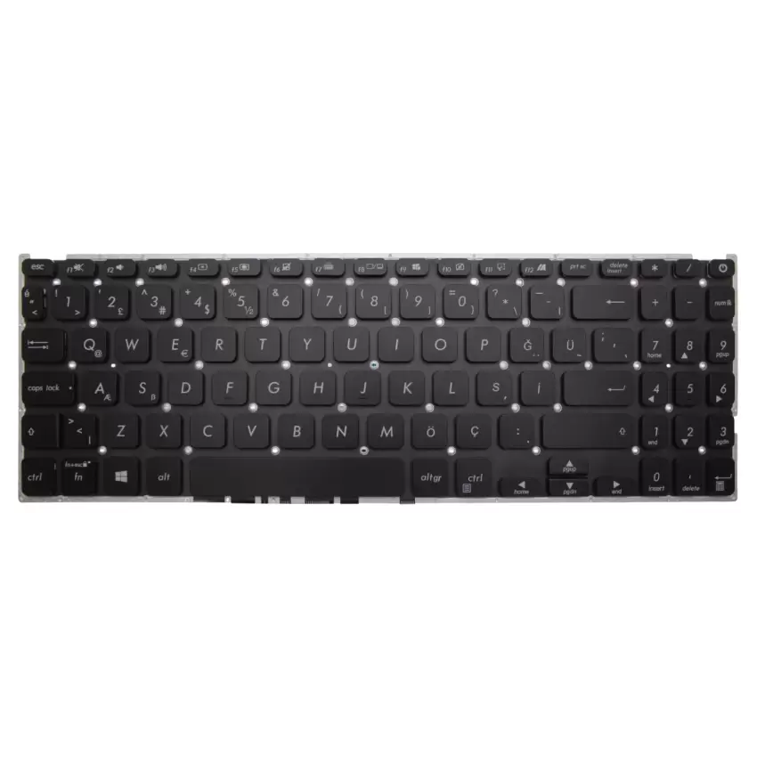 Asus VivoBook 15 X512DA, X512DK, X512FB Klavye Işıklı (Siyah TR)