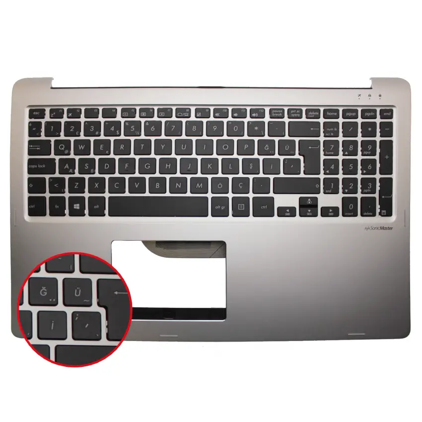 Asus Transformer TP500, TP500L, TP500LA Üst Kasalı Klavye (Siyah TR)