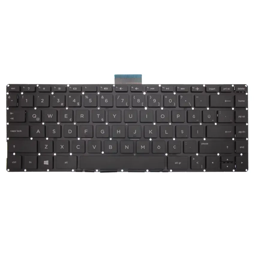 HP Stream 14-ax000 Serisi Notebook Klavye (Siyah TR)