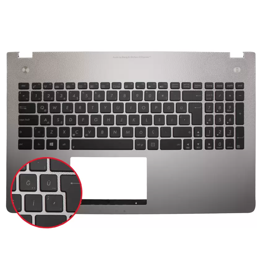 Asus N56VZ-S4225D, N56VZ-S4255H, N56VZ-S4257H Klavye Kasalı Işıklı (Siyah TR)