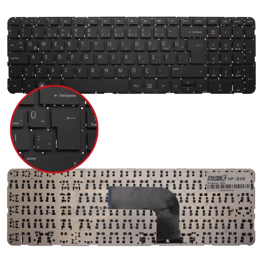 HP Pavilion dv6-7110et (B6K75EA) Notebook Klavye (Siyah TR)
