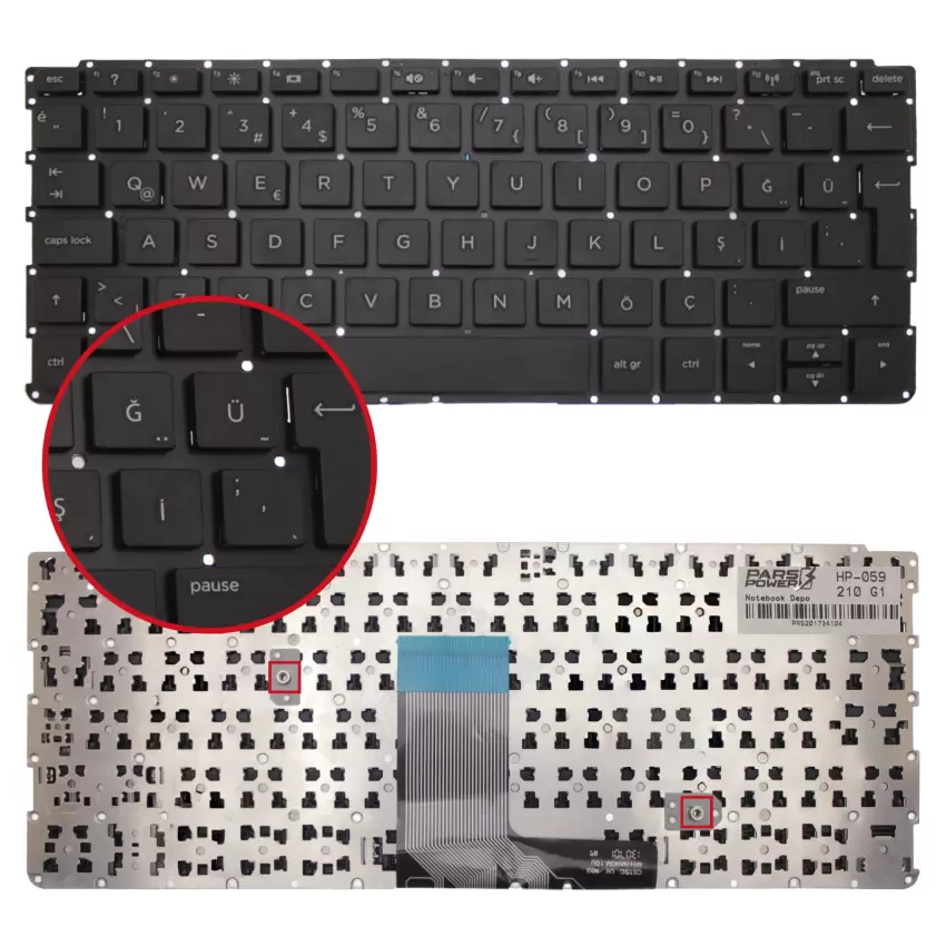 Hp PK1310W2A00 Uyumlu Notebook Klavye (Siyah TR)