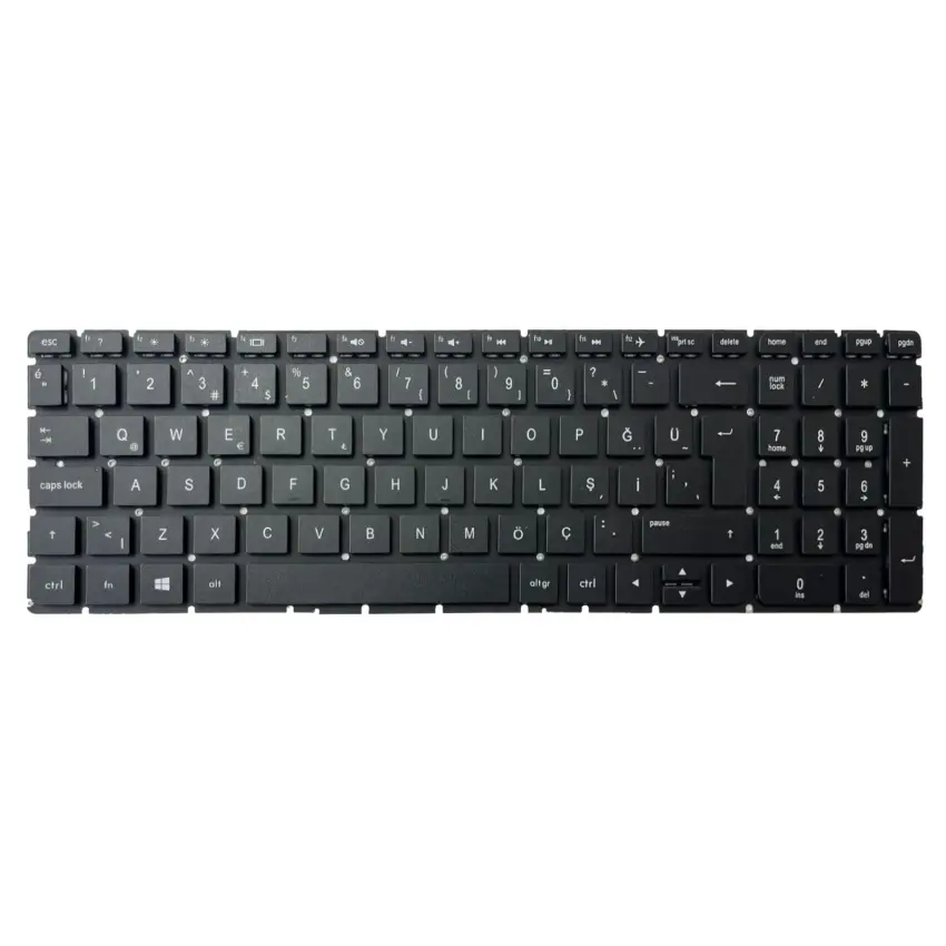 Hp 15-ab, 15-ak, 15-au, 15-aw Serisi Notebook Klavyesi (Siyah TR)