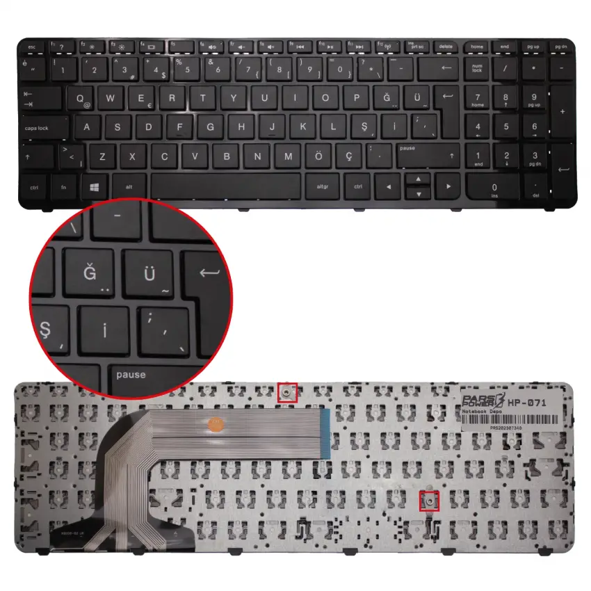Hp Pavilion 17-e060st (E1U07EA) Notebook Klavye (Siyah TR)