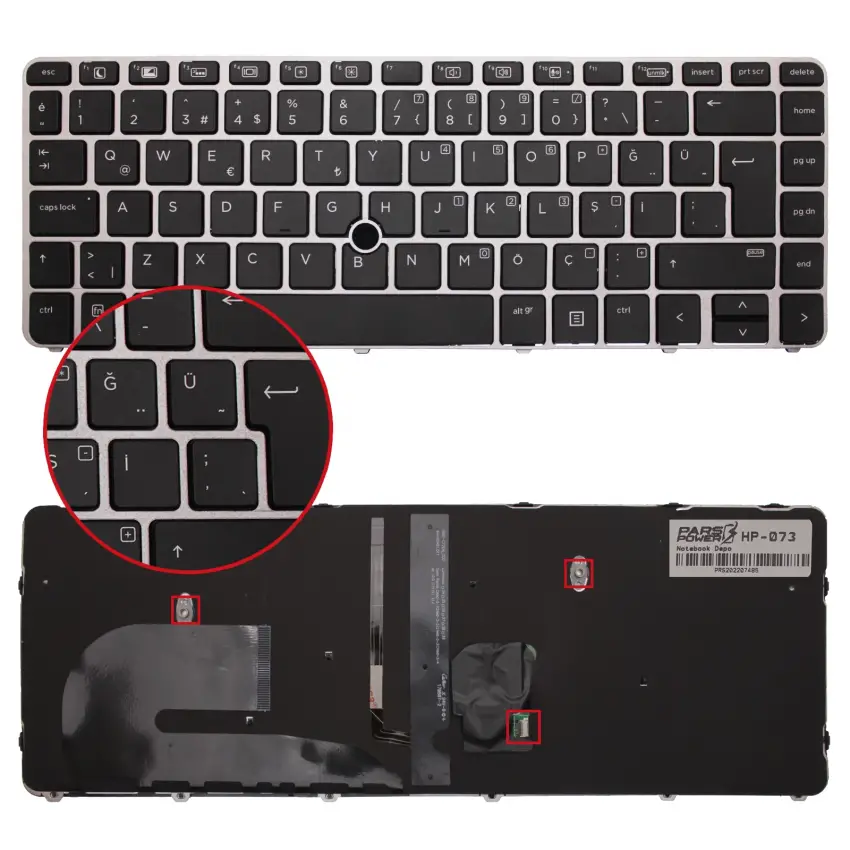 Hp EliteBook 840 G3 (Y3C06EA) Notebook Klavye Işıklı (Siyah TR)