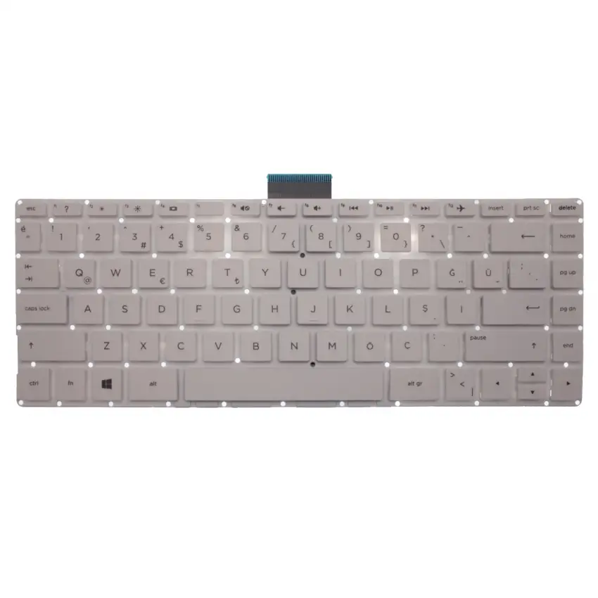 HP Stream 14-ax000 Serisi Notebook Klavye (Beyaz TR)