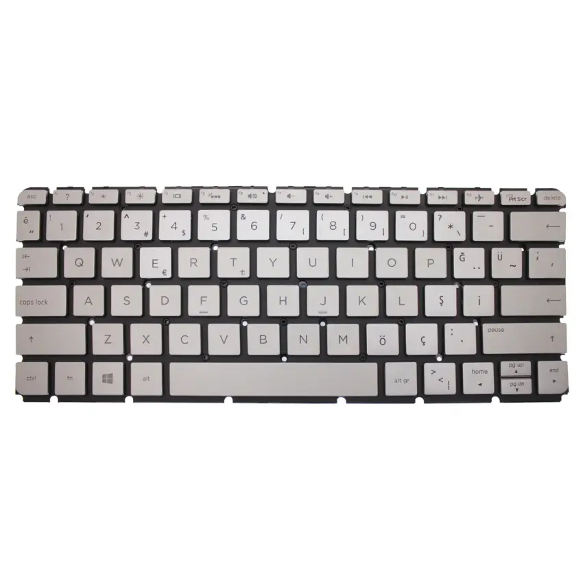 Hp 909620-001, 909620-141 Notebook Klavyesi (Işıklı Gümüş TR)