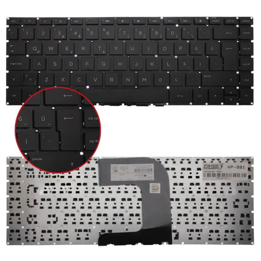 Hp 14-af000, 14-af100 Notebook Klavye (Siyah TR)