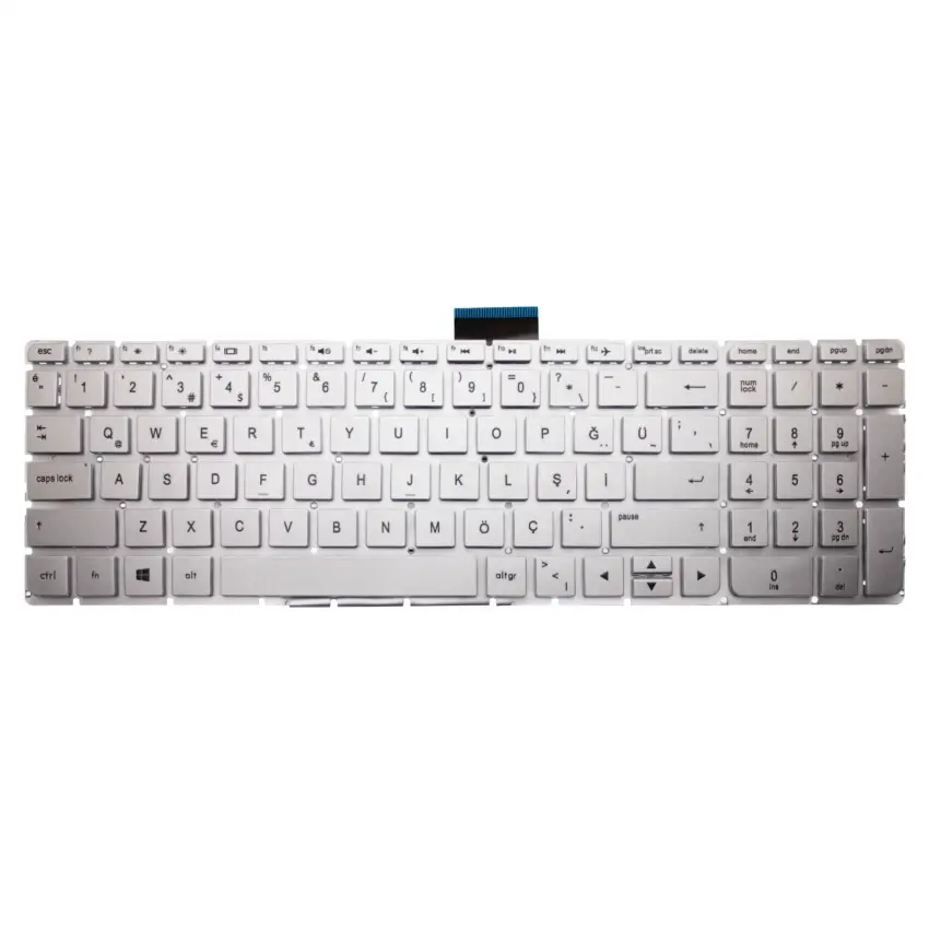 Hp 15-ab, 15-ak, 15-au, 15-aw Serisi Notebook Klavye Küçük Enter (Gümüş TR)
