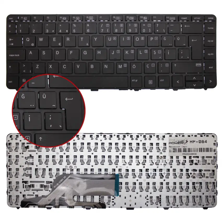 Hp ProBook 640 G2 T9X00EA, V1B25ES Notebook Klavye (Siyah TR)