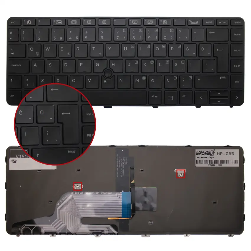Hp ProBook 645 G2 W3R31AV Notebook Klavye Işıklı (Siyah TR)