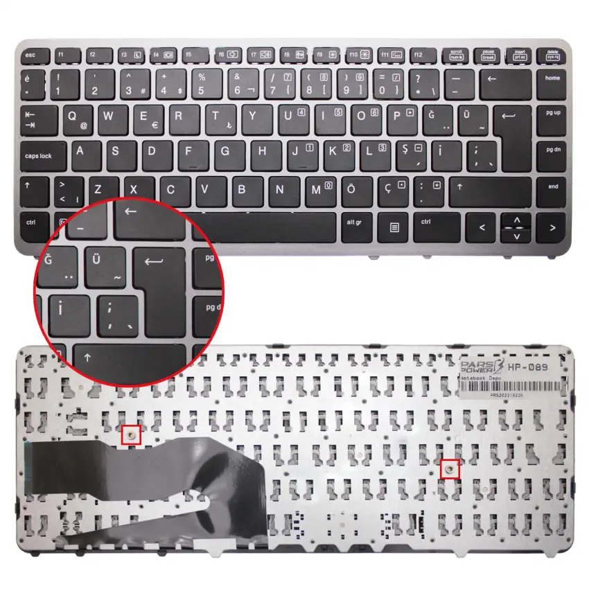 HP EliteBook 745 G1, 745 G2, 755 G1 Notebook Klavye (Siyah TR)
