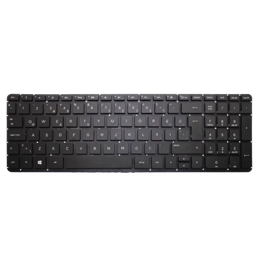 HP Pavilion 15-p208nt, 15-p209nt, 15-p210nt Notebook Klavye (Işıklı TR)