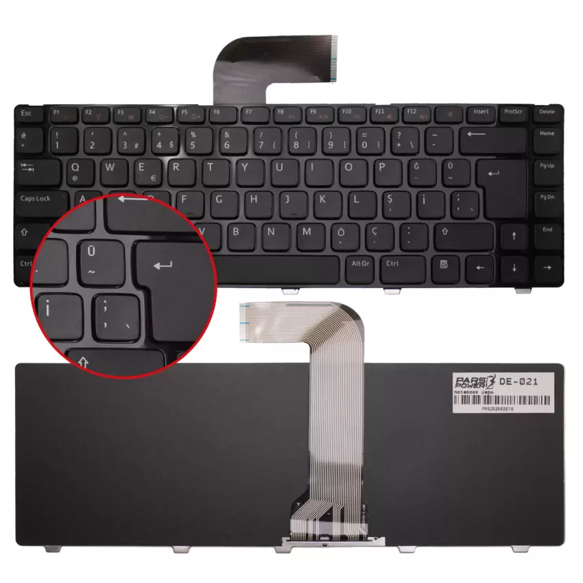 Dell XPS 15 L502, L502X Notebook Klavye (Siyah TR)