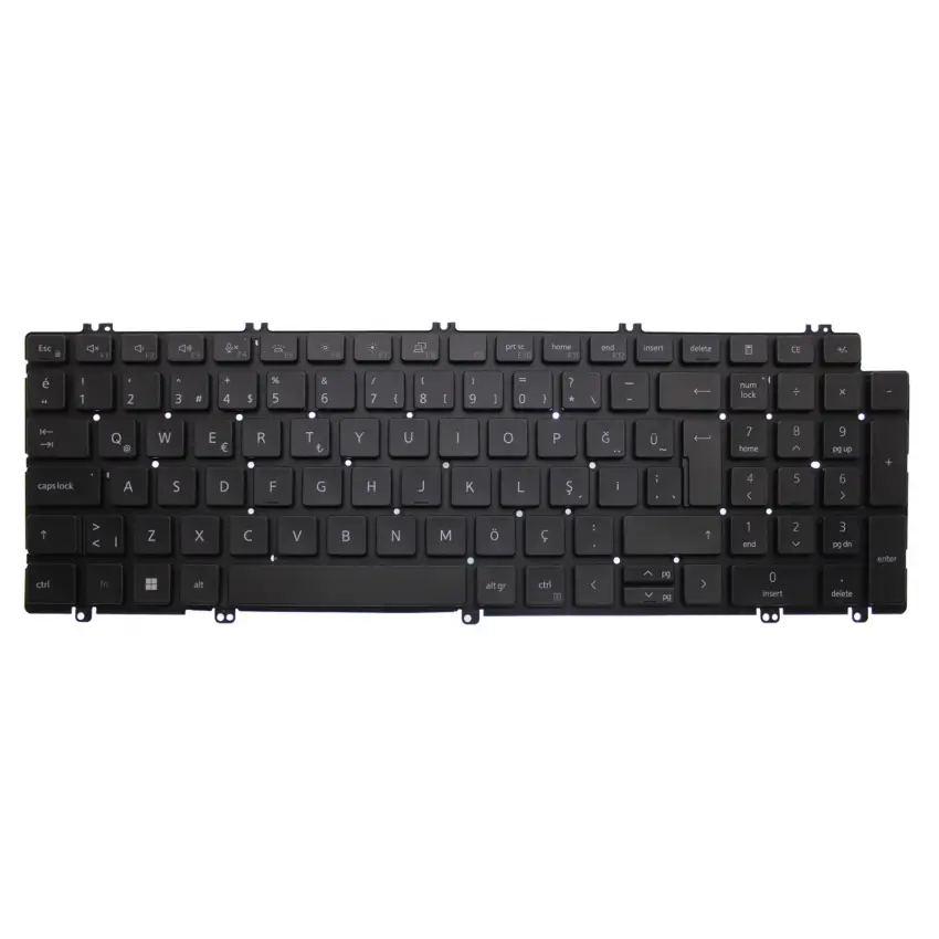 Dell Latitude 5520 N014L552015EMEA_W Klavye Işıklı (Siyah TR)