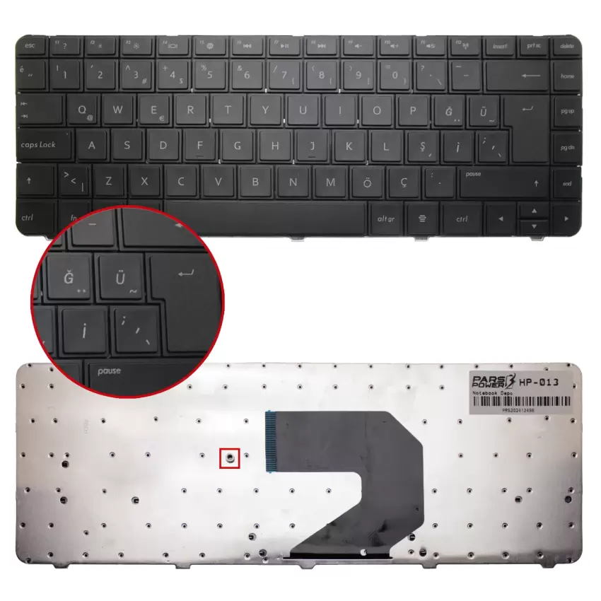 HP MP-1066TQ-8861, MP-10N63US-886 Notebook Klavye (Siyah TR)