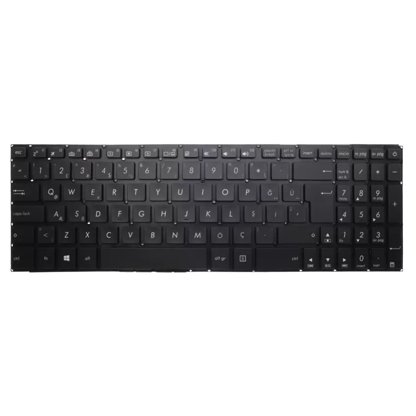 Asus VivoBook Pro 17 N705FD-ES76 Klavye Işıklı (Siyah TR)