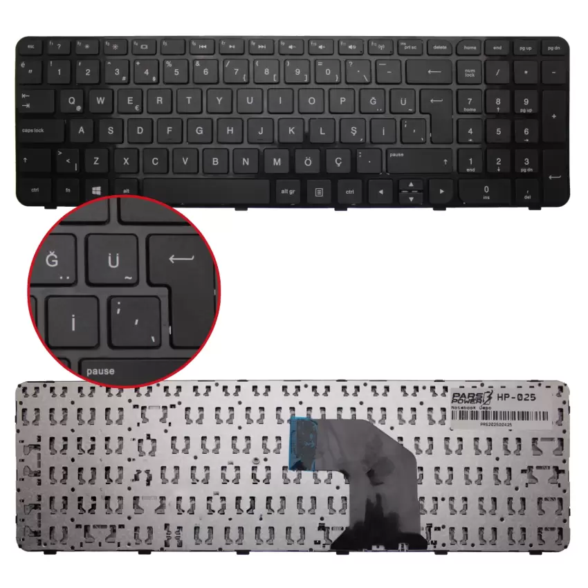 HP AER36U02210, AER38A01010 Notebook Klavye (Siyah TR)