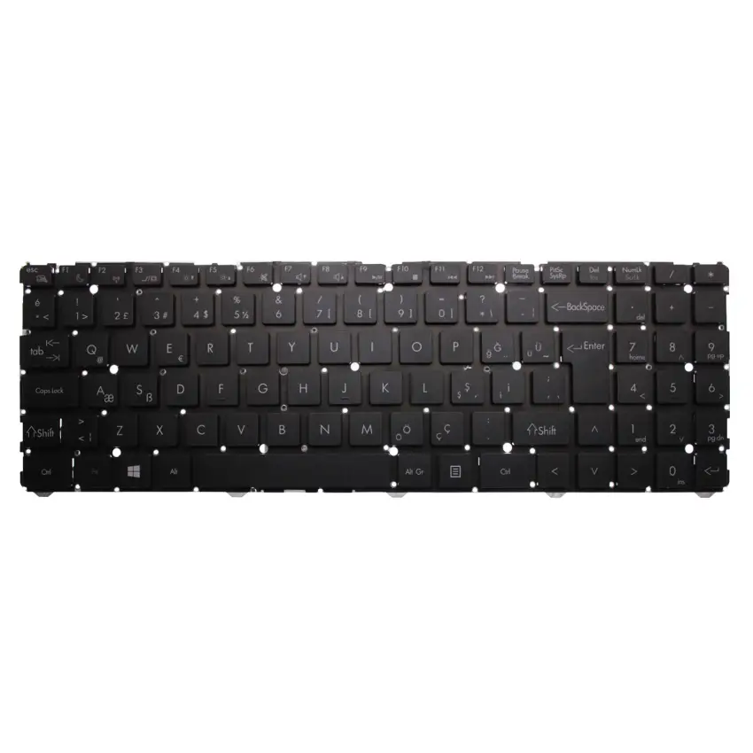 Exper AETWDU00010, MP12K73US920 Notebook Klavye (Siyah TR)