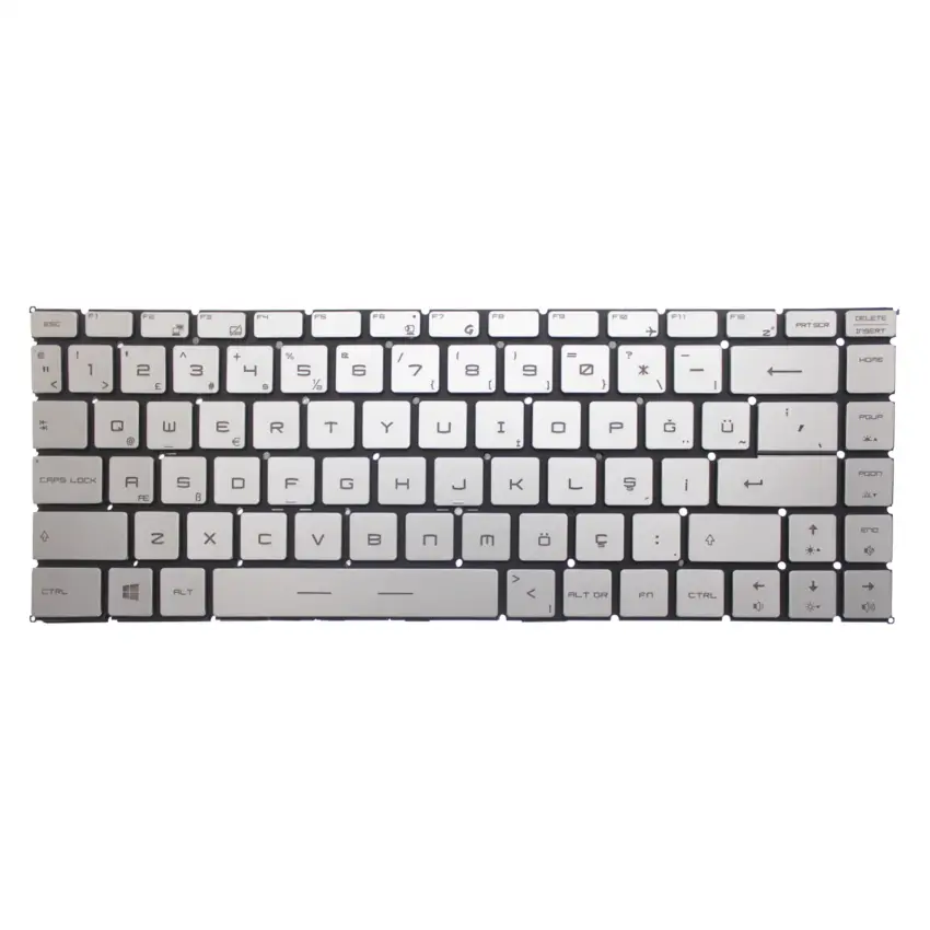 Msi GF63 Thin 10UC-672XTR Klavye Işıklı (Gümüş TR)