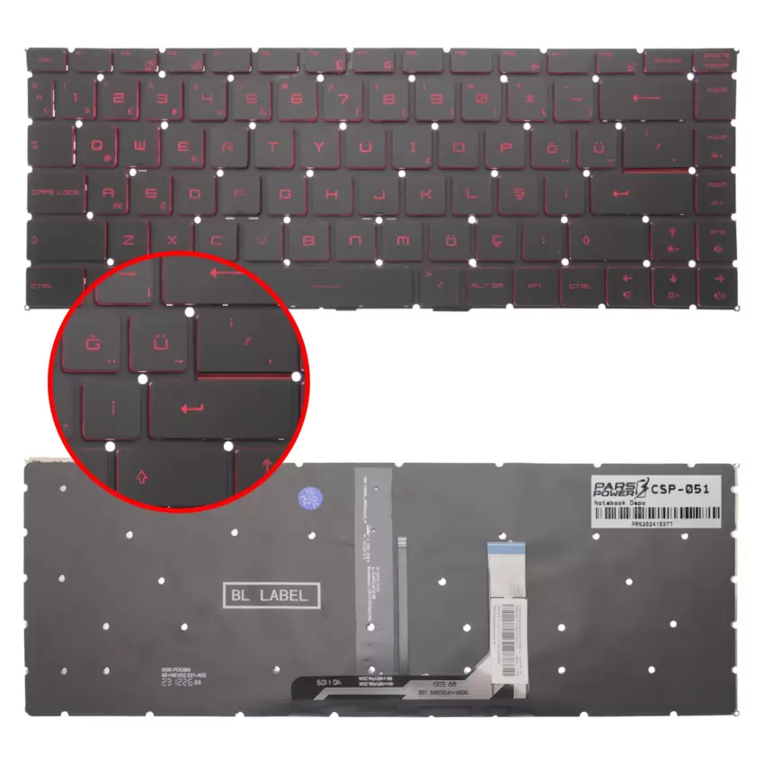 Msi GF63 Thin 10SCXR-216XTR Klavye Işıklı (Siyah TR)