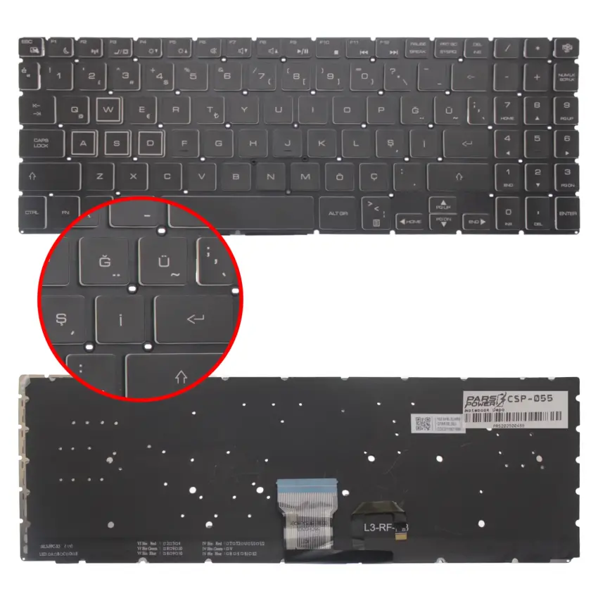 Casper Excalibur G900.8750-ES80R Klavye Işıklı (Siyah TR)