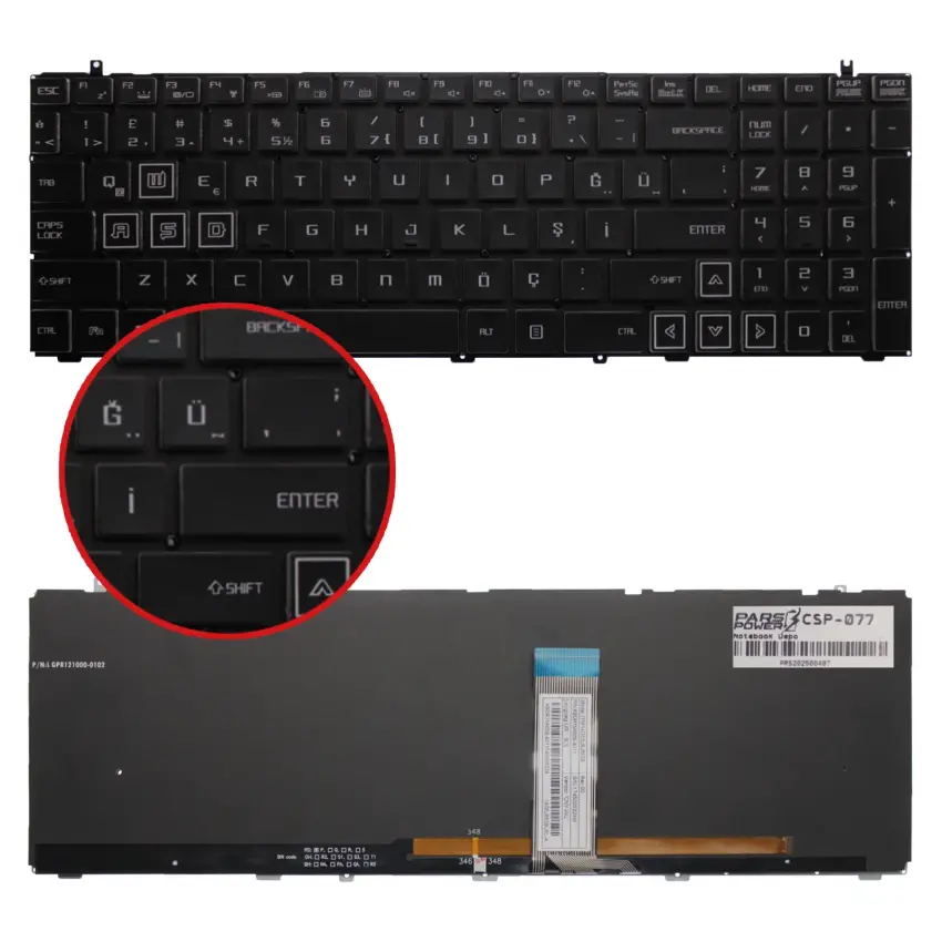 Monster KBDR15A009-4011, TFM14G53USJ852B Rev.00 Klavye Işıklı (Siyah TR)