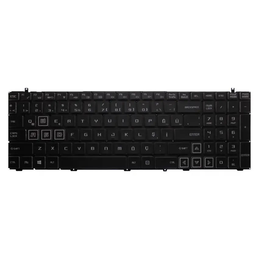 Monster KBDR15A009-4011, TFM14G53USJ852B Rev.00 Klavye Işıklı (Siyah TR)