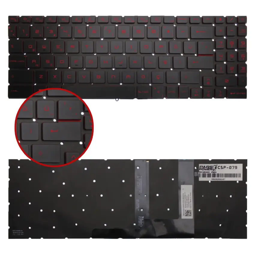 MSI Vector GP76HX 12UGS Klavye Işıklı (Siyah TR)