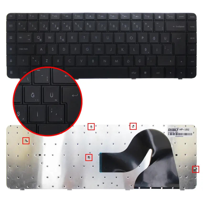 HP Compaq Presario CQ56-225st, CQ56-230st Notebook Klavye (Siyah TR)