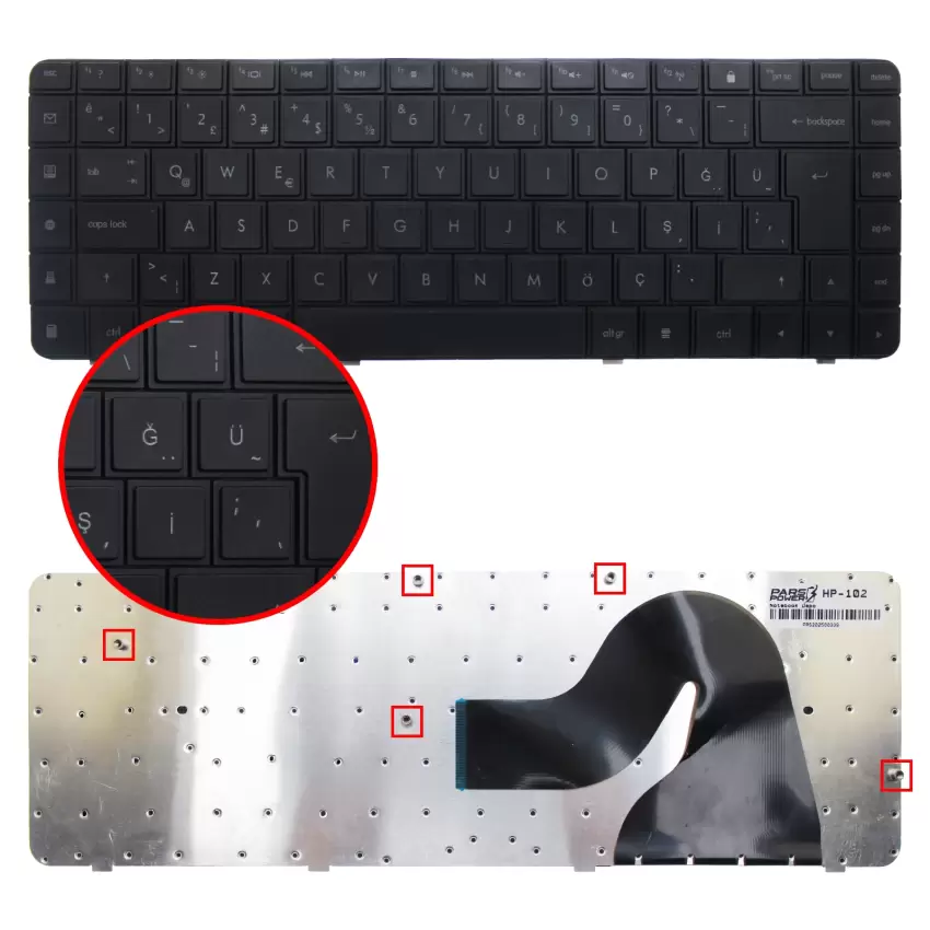 Hp Compaq Presario CQ56, CQ62, G56, G62 Serisi Uyumlu Notebook Klavye (Siyah TR)