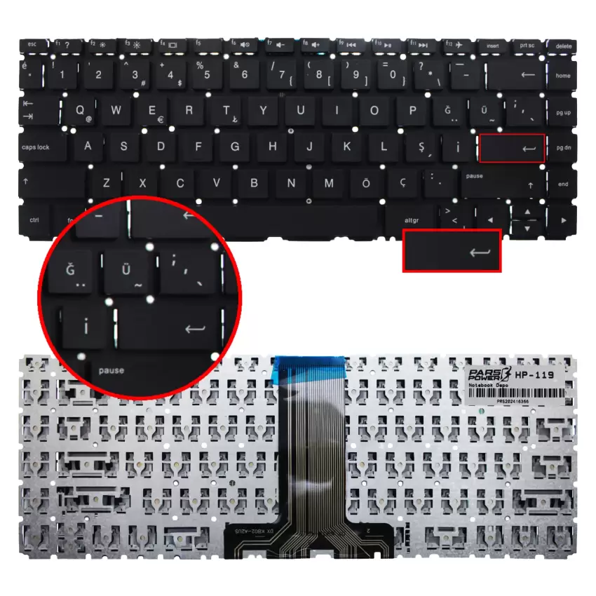 HP 14-bf004nt (2CL20EA) Uyumlu Notebook Klavyesi (Siyah TR)