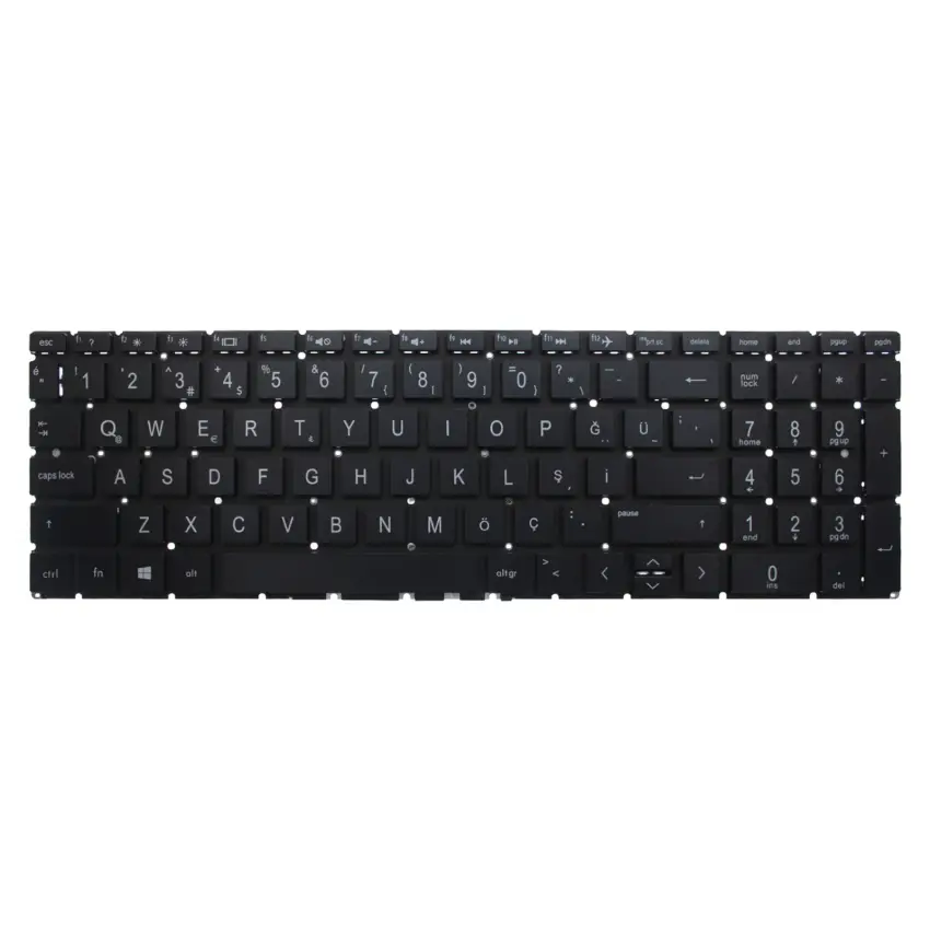 HP 15-da1062nt 6LK89EA, 15-db1054nt 7NA13EA Notebook Klavye (Siyah TR)