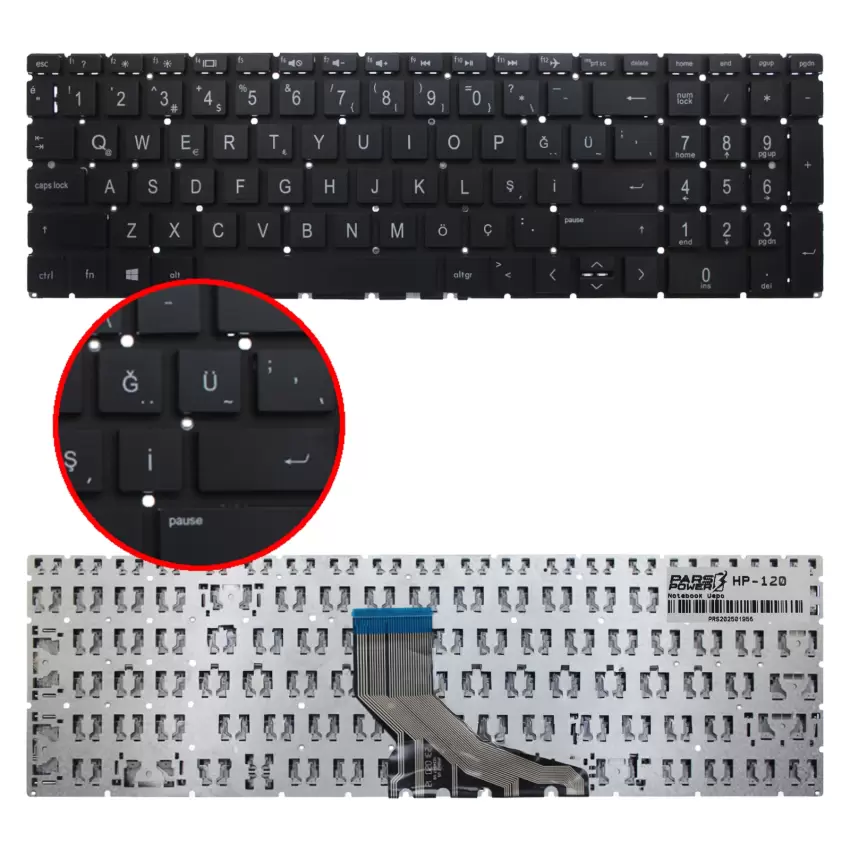 Hp Pavilion Gaming 15-EC2018NT (434L3EA) Notebook Klavye (Siyah TR)