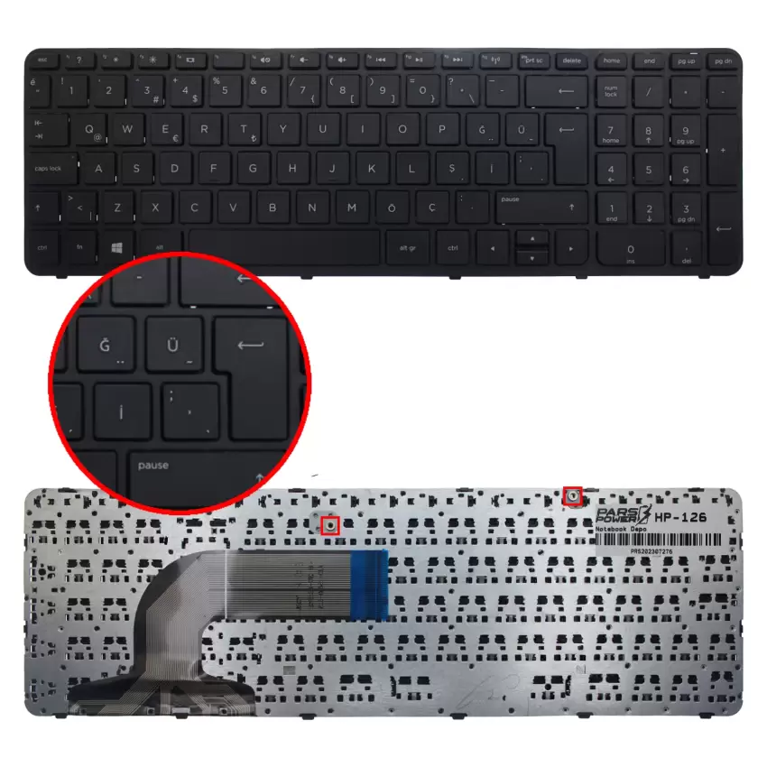 Hp 350 G2 K9H89EA, K9H90EA Klavye (Siyah TR)