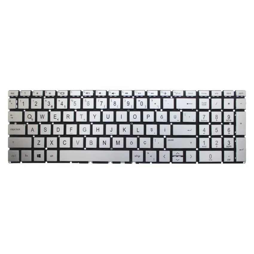 HP 15-dw2005nt (3H804EA) Notebook Klavye (Gümüş TR)