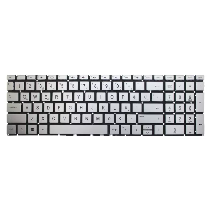 HP 15-dw2010nt (3H815EA) Notebook Klavye (Gümüş TR)