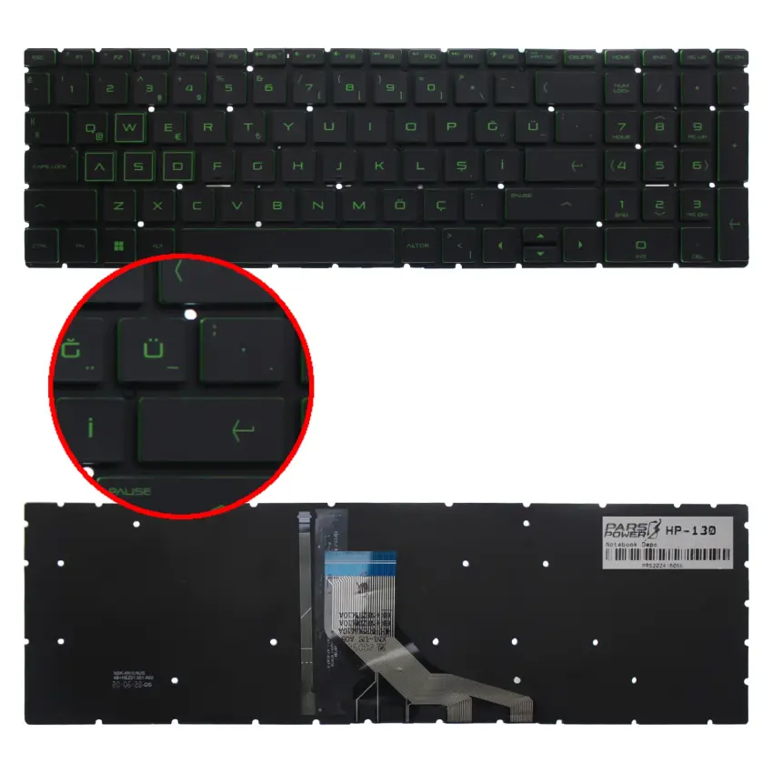 HP 15-dw2025nt (235R7EA) Notebook Klavye Işıklı (Siyah TR)