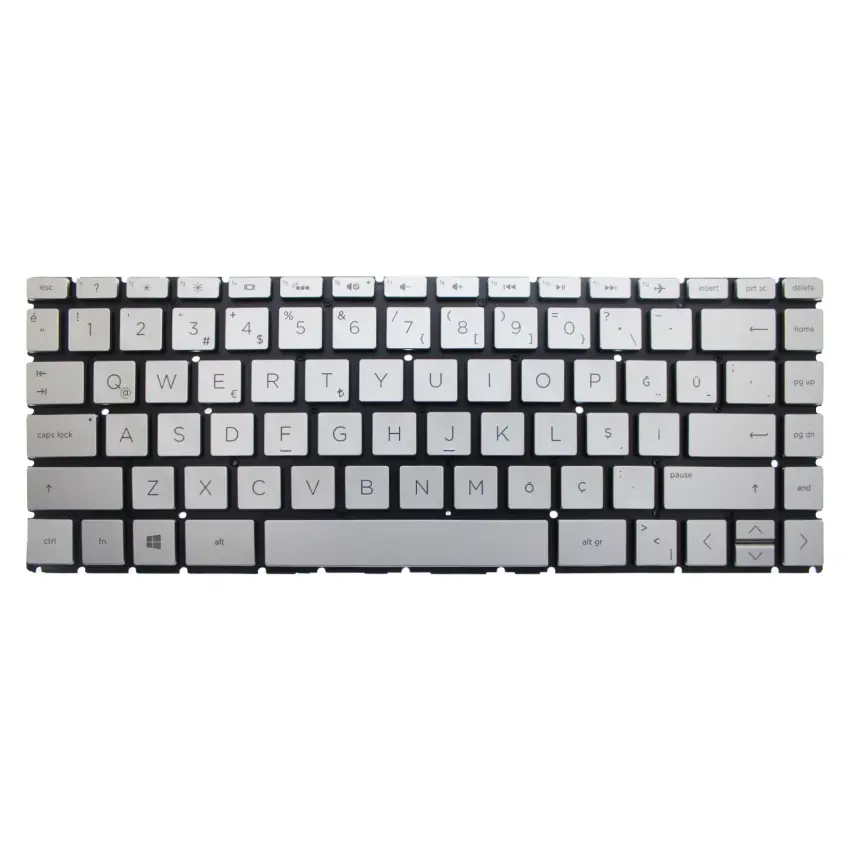 HP NSK-XM3BQ REV:3A TUR Klavye Işıklı (Gümüş TR)
