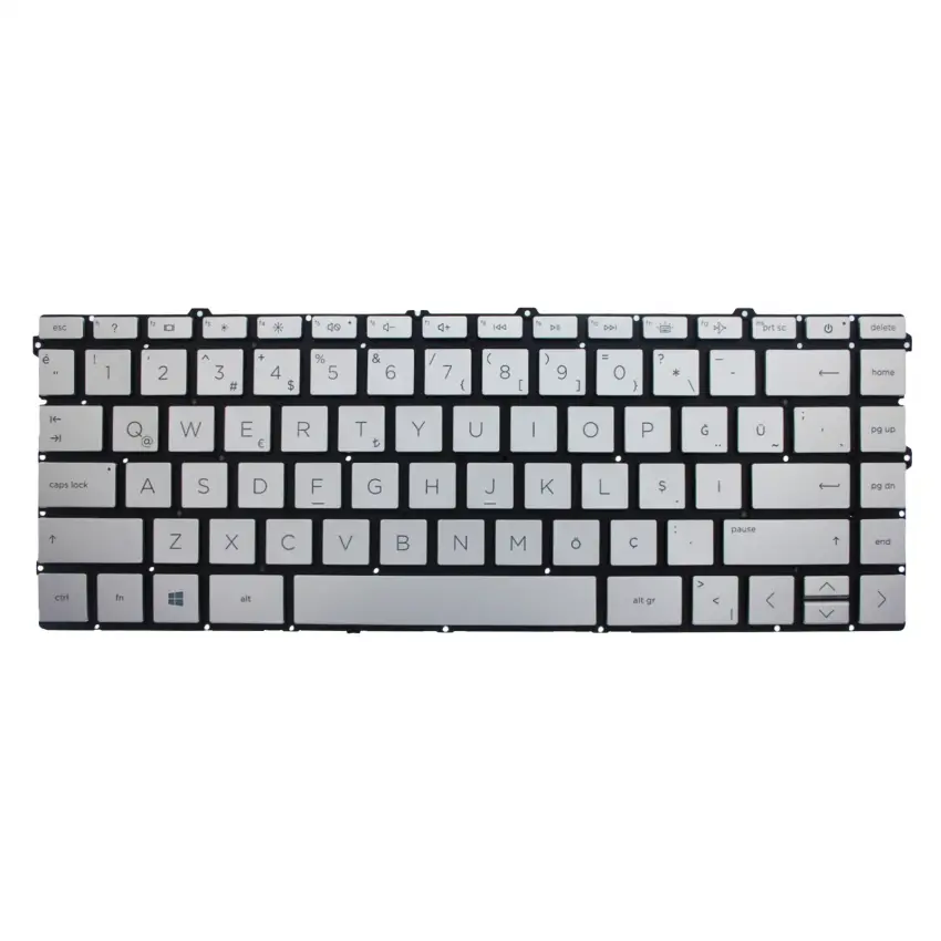 HP Pavilion 14-dv, 14-dv000 Klavye Işıklı (Gümüş TR)