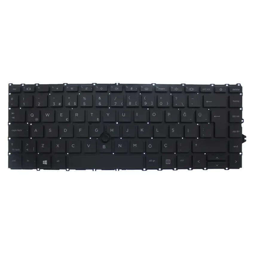 HP EliteBook M07090-141, M07091-141 Klavye Işıklı (Siyah TR)