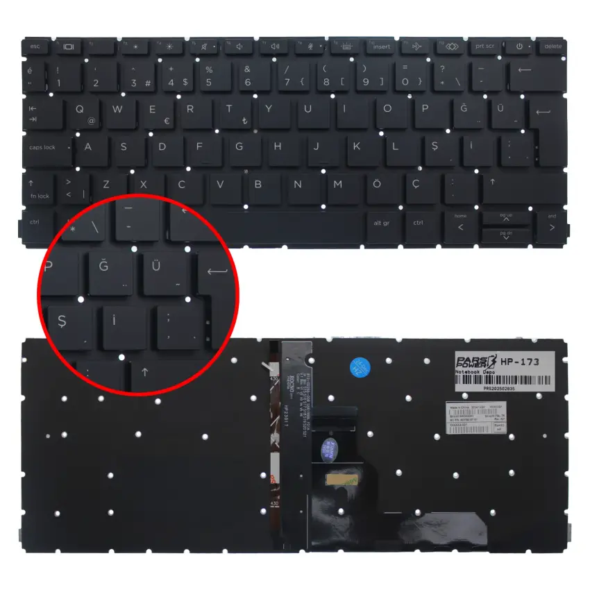 HP ProBook x360 435 G7 (1F3G9EA) Klavye Işıklı (Siyah TR)